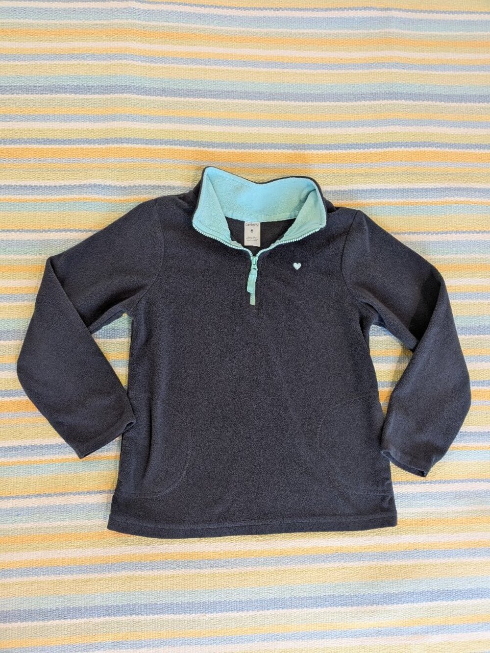 Girl's Carter's Charcoal Gray Fleece Pullover Size 6